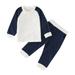 TOWED22 Baby Girls Fall Outfits Rib Frill Long Sleeve Romper Flared Pants Headband Set Fall Winter Outfits(O 2-3 Y)