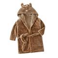 Godderr Kids Baby Hooded Robe for Toddler Bathrobe for 1-7Y Soft Animal Rabbit Ears Plush Bathrobe Kids Pajamas Autumn Winter Cute Bathrobe