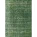 Ahgly Company Indoor Rectangle Mid-Century Modern Forest Green Oriental Area Rugs 2 x 4