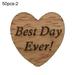 Ruanlalo 50Pcs Wooden Love Heart Letter Slices DIY Craft Wedding Table Scatter Decoration 2#