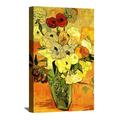 Vincent Van Gogh Painting Van Gogh Still Life Japanese Vase with Roses and Anemones Canvas Wall Art