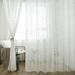 1 Panel Sheer Curtain Linen Textured Living Room Curtains Sheer Light Filtering Rod Pocket Voile Curtain for Bedroom 59.05 x 78.74 inches Long White