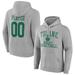 Men's Fanatics Branded Gray Tulane Green Wave Women's Basketball Pick-A-Player NIL Gameday Tradition Pullover Hoodie