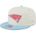 Men's New Era Cream/Light Blue England Patriots Two-Tone Color Pack 9FIFTY Snapback Hat