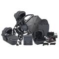 iCandy Peach 7 Travel System - Pushchair and Carrycot - Complete Car Seat Bundle Dark Grey Phantom