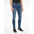 Skinny-fit-Jeans CALVIN KLEIN JEANS "SKINNY" Gr. 32, Länge 34, blau (denim dark) Herren Jeans Skinny-Jeans