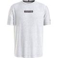 Kurzarmshirt TOMMY HILFIGER "GRAPHIC TEE" Gr. L, grau (ice heather) Herren Shirts T-Shirts