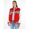 Collegejacke TOMMY JEANS Gr. XL (42), rot (hellrot) Damen Jacken Collegejacken mit Tommy Jeans Markenlabel