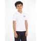 Poloshirt TOMMY HILFIGER "TH LOGO POLO S/S" Gr. 14 (164), weiß (white) Jungen Shirts Poloshirts