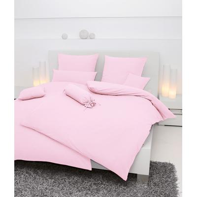Kissenbezug JANINE "PIANO 0125", rosa (hellrosa), B:80cm L:80cm, Mako-Soft-Seersucker, Seersucker, Kissenbezüge, mit Reißverschluss, Soft-Seersucker, passend zur Bettwäsche Image