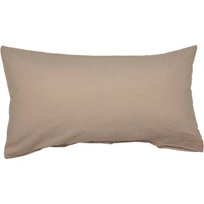 Kissenbezug JANINE "PIANO 0125", grau (taupe), B:80cm L:40cm, Mako-Soft-Seersucker, Seersucker, Kissenbezüge, mit Reißverschluss, Soft-Seersucker, passend zur Bettwäsche Image