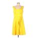 Calvin Klein Casual Dress: Yellow Dresses - Women's Size 12