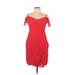 Abercrombie & Fitch Casual Dress - Mini V-Neck Sleeveless: Red Solid Dresses - Women's Size 10