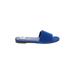 Shein Sandals: Blue Solid Shoes - Women's Size 7 1/2 - Open Toe