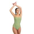 arena Allover U Back Women's One-piece Swimsuit, Swimsuit with Removable Cups, Swimsuit with Stretchy Recycled Quick-drying Fabric, Women's Swimsuit with Lined Fabric