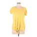 Sanctuary Short Sleeve T-Shirt: Yellow Tops - Women's Size Large