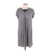 Croft & Barrow Casual Dress: Gray Dresses - Women's Size Large