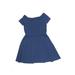 Love...ady Casual Dress - Mini: Blue Print Dresses - Women's Size Medium