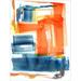 Chelsea Art Studio Color Boundaries I by Fern Cassidy - Painting Plastic/Acrylic/Metal in Blue/Orange | 40 H x 30 W x 1.5 D in | Wayfair