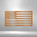 Gracie Oaks American Flag Sign 1776 Wall Décor Metal in Brown | 9.5 H x 0.048 D in | Wayfair 1A29C7F21FBE415980E145934D7077FD