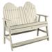 Rosecliff Heights Cadha 4ft Outdoor Bench - Counter Height Plastic in White | 47 H x 50.1 W x 31.8 D in | Wayfair 5EA6C9683CB44579A7E79C231D3C33AD