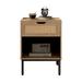 Bay Isle Home™ Addiline Manufactured Wood Nightstand Wood in Brown | 21.8 H x 15.7 W x 15.7 D in | Wayfair E90BD07C06464612A392D110795C8750