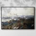 Wexford Home General View Of Rouen From St.Catherines Bank Framed On Canvas Print Canvas, Solid Wood | 41 H x 27 W x 2 D in | Wayfair