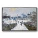 Wexford Home Boulevard St.Denis, Argenteuil, Snow Effect, 1875 Framed On Canvas Print Canvas in Gray | 25 H x 37 W x 2 D in | Wayfair