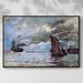 Wexford Home Seascape Framed On Canvas by Claude Monet Print Canvas in Gray | 25 H x 37 W x 2 D in | Wayfair CF10-425MONET-FL101