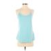 Under Armour Active Tank Top: Teal Color Block Activewear - Women's Size Small