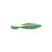 J.Crew Mule/Clog: Green Print Shoes - Women's Size 6 1/2 - Pointed Toe