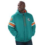 NFL Men's Tight End Hooded Jacket (Size XXXXL) Miami Dolphins, Polyester