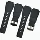 For Bell Ross BR 03-92 Diver 24-35mm Waterproof and soft rubber watch strap Black pin buckle