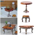 1pc Wooden Simulation Teatable Kitchen Table Chair Living Room Dollhouse Accessories Mini Dollhouse