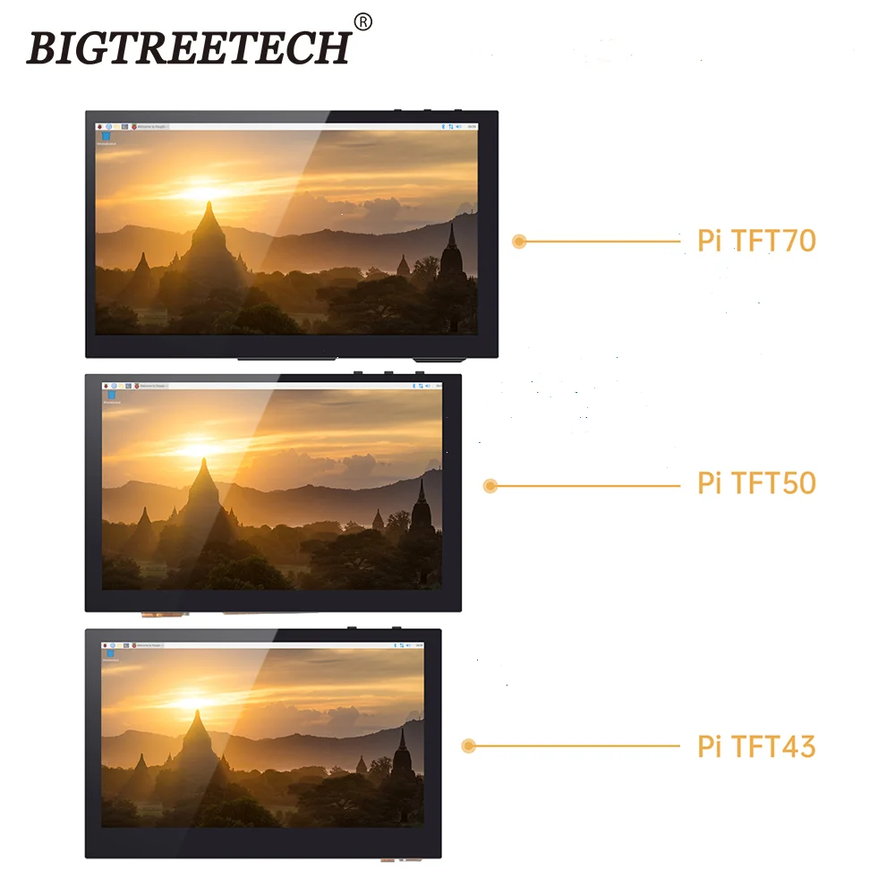 BIGTREETECH BTT PITFT50 TFT43 TFT70 DSI Kapazitiver Touchscreen Raspberry Pi LCD Display 3D Drucker Teile Für Octopus Pro Board Image