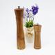 Pepper Grinders - 2 x Solid Wood Salt and Pepper Mills with Ceramic Grinders - 27cm & 16 cm - Natural Wood Finish - Smooth Operation