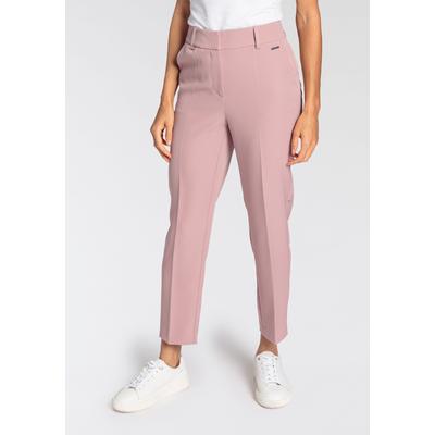 Anzughose LAURA SCOTT, Damen, Gr. 38, N-Gr, rosa, Web, Obermaterial: 90% Polyester, 10% Elasthan, feminin, figurumspielend 7/8-Länge, Hosen, mit Bügelfalte Image