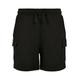 Cargohose URBAN CLASSICS "Urban Classics Herren Boys Organic Cargo Sweat Shorts" Gr. 134/140, Normalgrößen, schwarz (black) Jungen Hosen URBAN CLASSICS