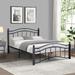 Black Metal Full Size Bed Frame with Headboard and Footboard, Sturdy Steel Structure, Easy Assembly, Under Bed Storage