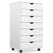 7 Drawer Chest, Storage Cabinets with Wheels Dressers Wood Dresser Cabinet