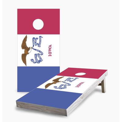 Iowa State Flag Cornhole Game (Choose Wraps or Boards)