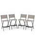 Costway Set of 4 Outdoor Bar Chair Folding Bar Height Stool with Metal - See Details