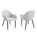 Set of 2 Fabric Upholstered Dining Chairs