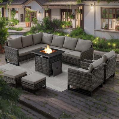 7PCS Sectional PE Wicker Rattan Sofa