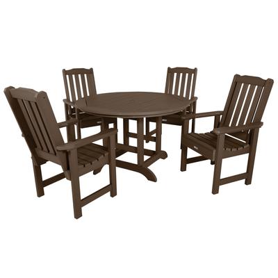 Lehigh 5-piece Outdoor Dining Set - 48" Round Table, Dining-height