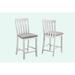 Vintage Counter Height Dining Chair Set of 2, Modern Side Chairs with Upholstered Seat and Slat Back, Kitchen Footrest Chairs