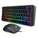 OWSOO Wired Keyboard and Mouse Combo61-Key Gaming Keyboard and Mouse DPI Adjustment Ergonomic Design Ultra-Compact 61-Key Design Ideal for Computer and Network Users