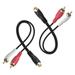 RCA Splitter Cable - 1 Female to 2 Male Stereo Audio Y Cable 8 Inch 2 Pack