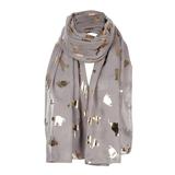 Rbaofujie Shawl Foil Silk Wrap Scarves Cat Travel Fashion Printed Women Scarf Scarf Gray