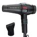 Turbo Power Twin Turbo 2800 Black Hair Dryer Model 314A and M Hair Designs Hot Blow Attachment Black (Bundle 2 Items)